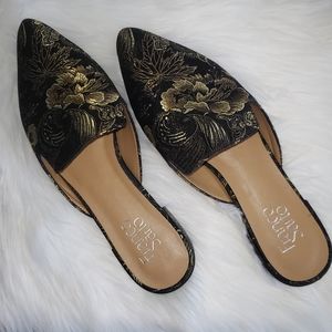 Franco Sarto Mule Black and Gold